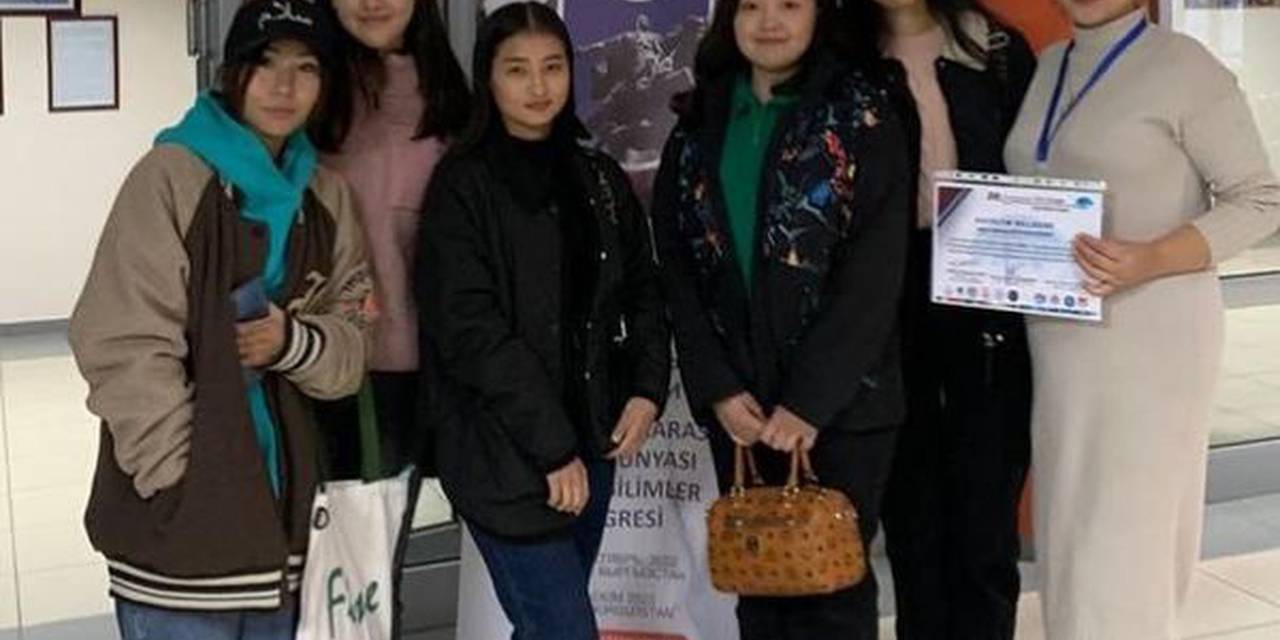 The teacher of the program "Economics, management and Tourism" Salima Seitakhunova with students of the direction "Tourism" took part in the International Congress on Social Sciences of the Turkic world
